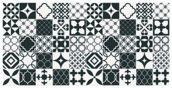 3D Πάνελ τοίχου PVC 6899 Ασπρόμαυρα mix σχήματα 96 cm x 48,5 cm / 0,47 m2