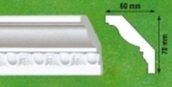 Διακοσμητική κορνίζα από φελιζόλ EPS G14 / 2m x 70mm х 60mm