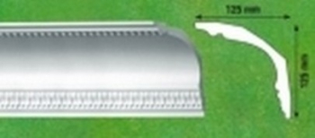 Διακοσμητική κορνίζα από φελιζόλ EPS G19 / 2m x 125mm x 125mm