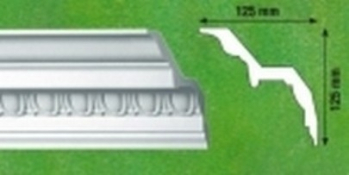 Διακοσμητική κορνίζα από φελιζόλ EPS G20 / 2m x 125mm х 125mm
