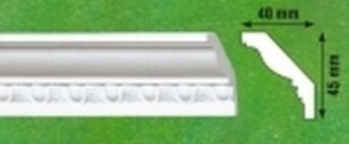 Διακοσμητική κορνίζα από φελιζόλ EPS G2 / 2m x 45mm х 40mm
