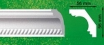 Διακοσμητική κορνίζα από φελιζόλ EPS G3 / 2m x 56mm х 56mm