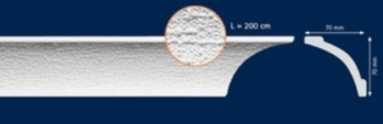 Διακοσμητική κορνίζα από φελιζόλ EPS LD / AP1 / 2m x 70mm x 70mm