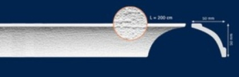 Διακοσμητική κορνίζα από φελιζόλ EPS LD / AP3 / 2m x 50mm х 50mm