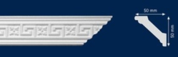 Διακοσμητική κορνίζα από φελιζόλ EPS LD - HELENA / 2m x 50mm x 50mm