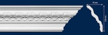 Διακοσμητική κορνίζα από φελιζόλ EPS LD - SVETA / 2m x 75mm х 130mm