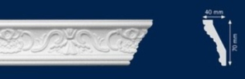 Διακοσμητική κορνίζα από φελιζόλ EPS - LD / TANJA / 2m x 40mm x 70mm