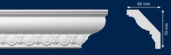 Διακοσμητική κορνίζα από φελιζόλ EPS LD / VERA / 2m x 60mm x 70mm