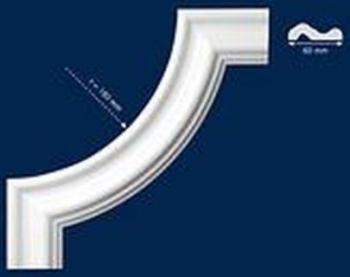 Διακοσμητική γωνία από φελιζόλ XPS / LD-BI 60 / r = 180mm