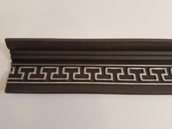 Διακοσμητική κορνίζα από φελιζόλ XPS / LD-M17 / Μαύρο - Ασημί / 2m x 80mm x 60mm